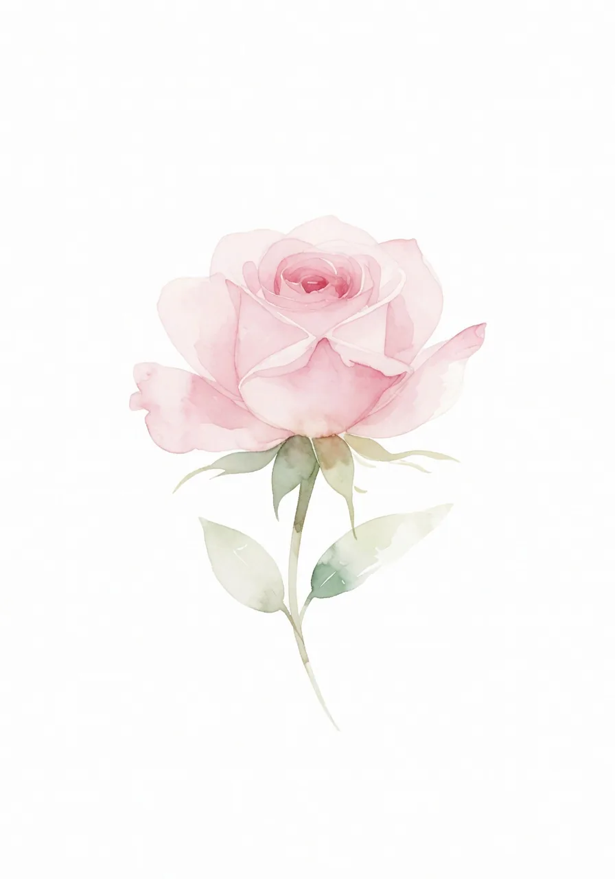 Simple Watercolor Rose