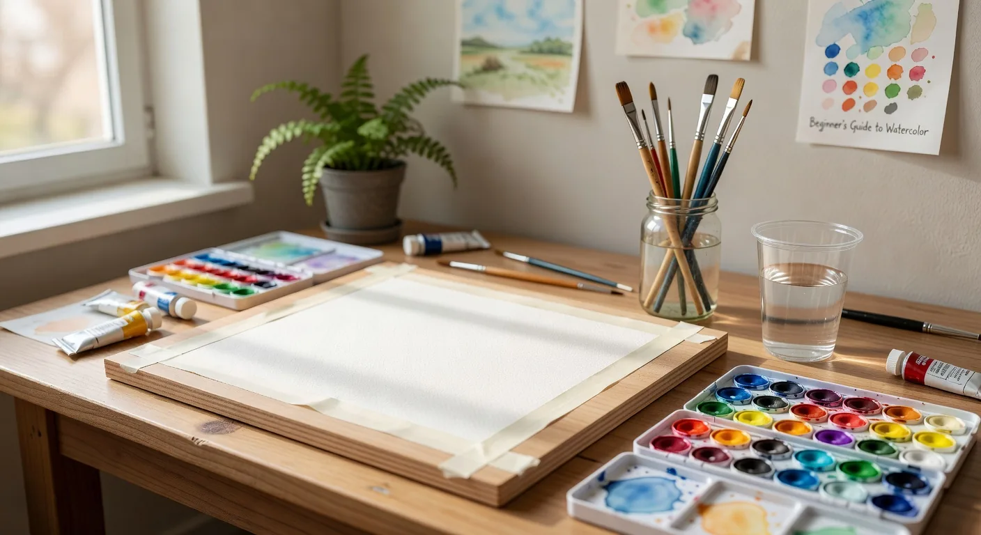Watercolor Artist Workspace