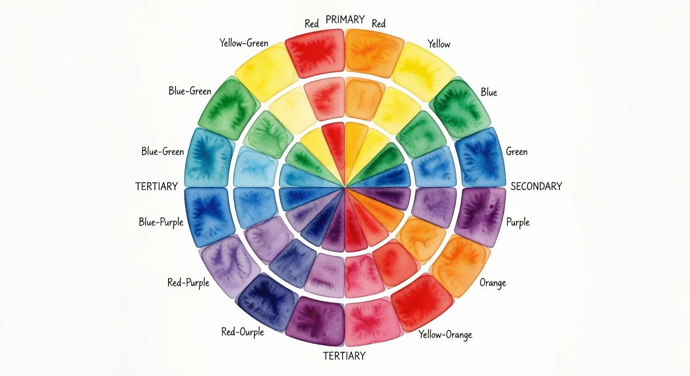 Watercolor Color Wheel